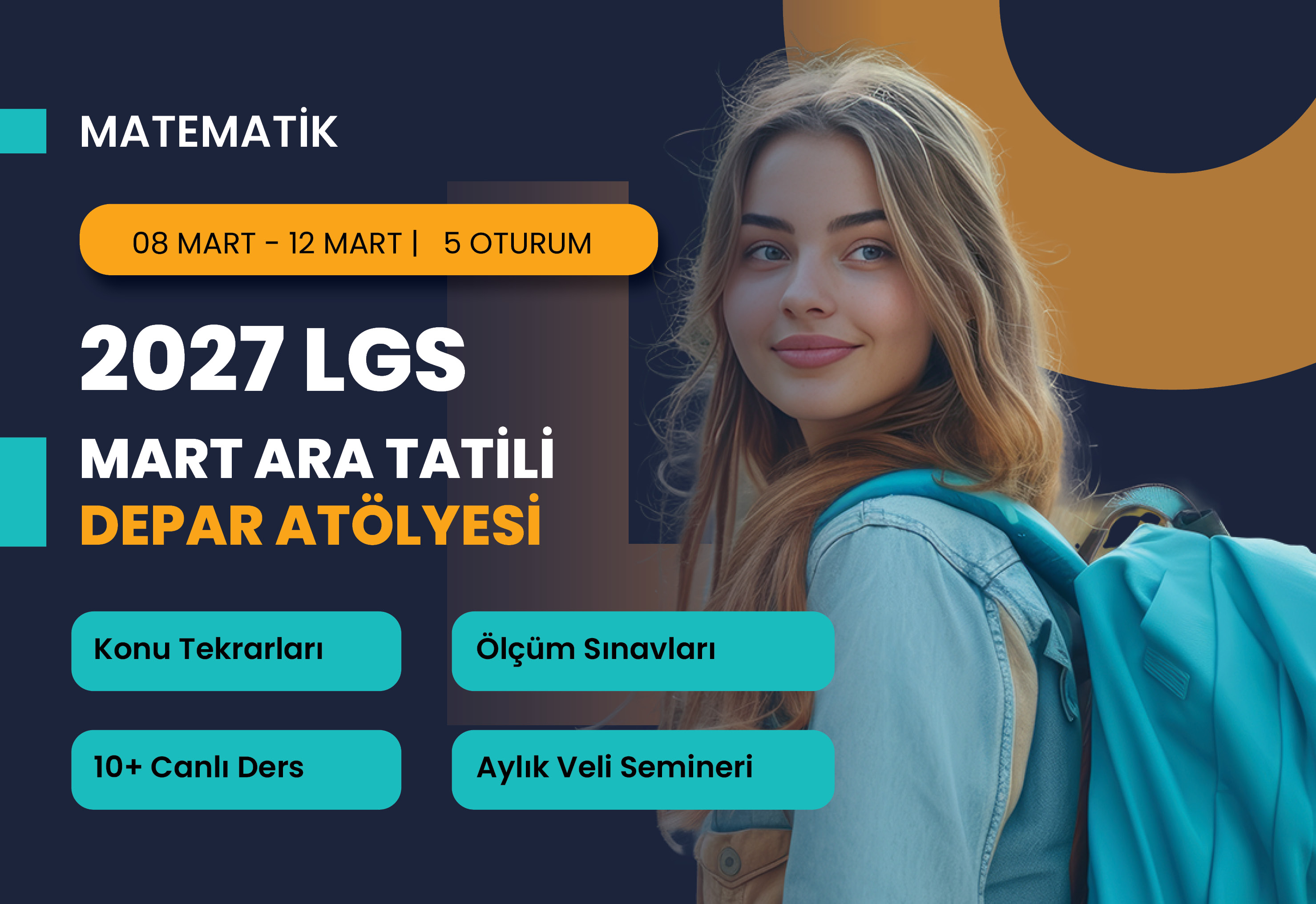 2027 LGS Matematik Mart Ara Tatili DEPAR Atölyesi